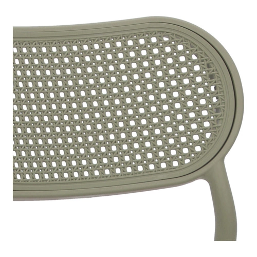 Zahradní židle Bilto Intesi zelená z polypropylenu, snadné čištění, stohovatelná, boho