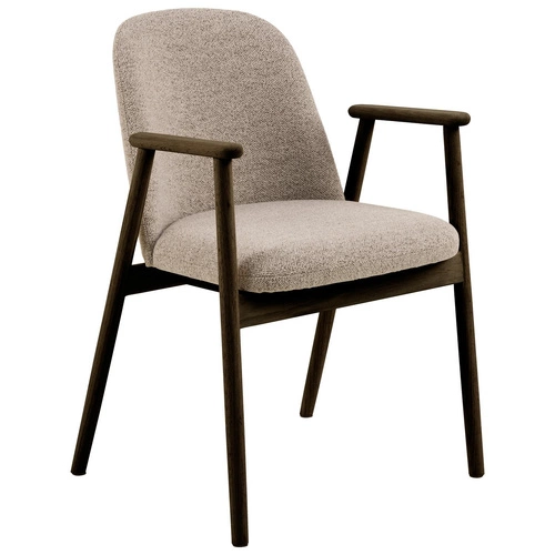 Skandinávská jídelní židle Leo čalouněná s područkami béžová dub Actona