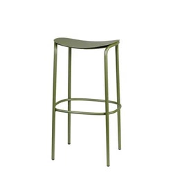 Kovová barová židle Trick zelená 75 cm moderní bez opěradla do kuchyně i na zahradu SCAB Design