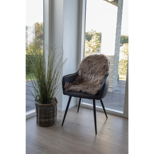 Polštář na židli z umělé kožešiny šedý 50x85 House Nordic do obýváku