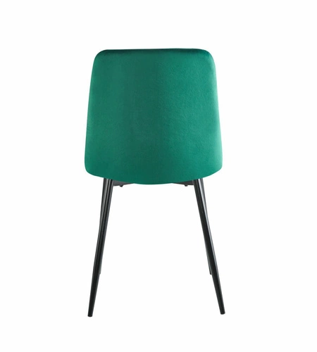 Čalouněná židle Herman Velvet zelená Intesi do jídelny a obýváku moderní na černých nohách