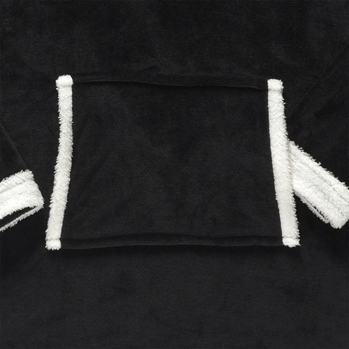 Zateplená mikina s kapsou/snuddie černá