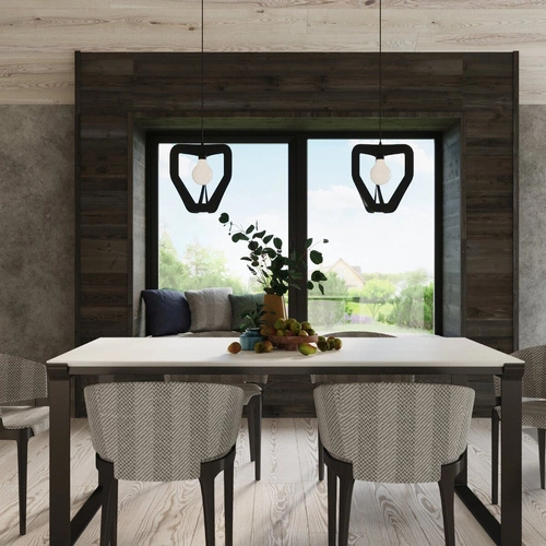 Závěsné svítidlo Tres černé moderní do obýváku kuchyně nebo nad ostrůvek kovové 33 cm