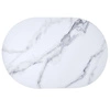 Koupelnová předložka Marble Intesi oválná bílý mramor extra savá mikrovlákno 40x60 cm