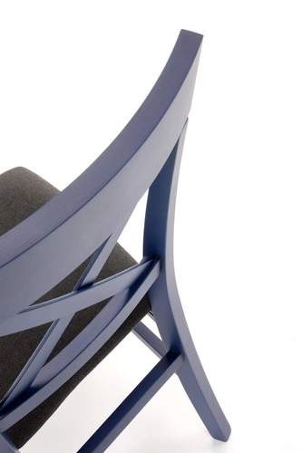 Jídelní židle Tutti modrá dřevěná moderní čalouněná Intesi