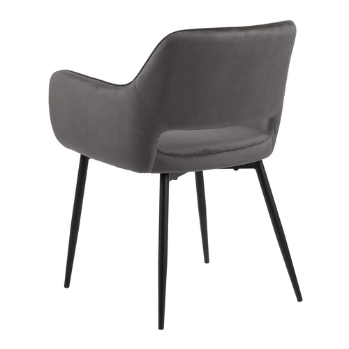 Jídelní židle Ranja Actona čalouněná šedá s područkami moderní glamour