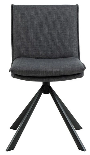 Jídelní židle Flynn Actona čalouněná tmavě šedá otočná moderní loftová