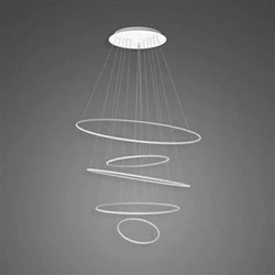 Závěsné LED svítidlo Ledové Kruhy 120 cm bílé, stmívatelné, moderní do obýváku