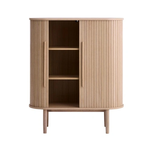 Komoda Meta vysoká 100 cm moderní dubová na nožičkách do obýváku