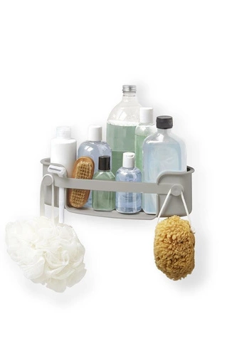 Rohová sprchová polička Flex Gel Lock šedá