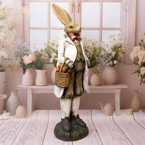 Intesi Velikonoční dekorativní zajíc ve fraku 80 cm ozdoba na komodu nebo do obýváku