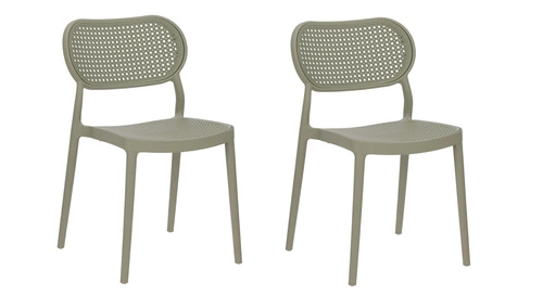 Sada 2 zelených židlí Bilto