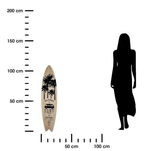 Nástěnná dekorace surfové prkno černé Atmosphera MDF 110 cm ozdoba do obýváku