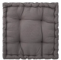 Šedý prošívaný čtvercový polštář na židli 40x40 do zahrady a kuchyně Atmosphera