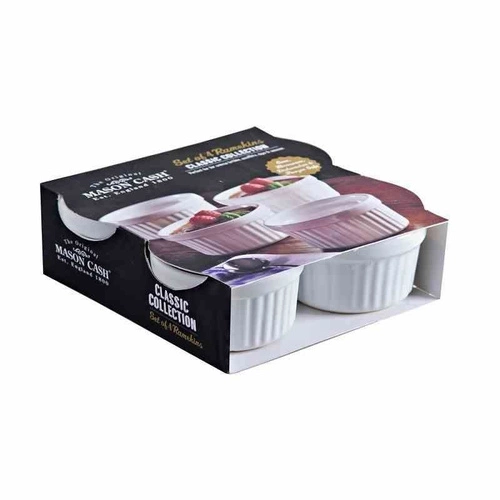 Mason Cash sada 4 keramických misek na suflé bílá 200 ml 9,5 cm