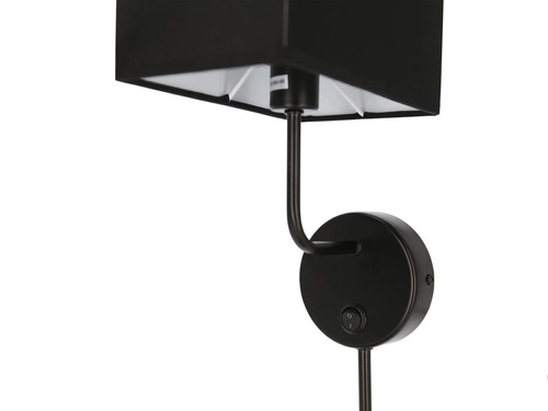 Nástěnné svítidlo Keto černé 1x40W E14 stínidlo černé s vypínačem