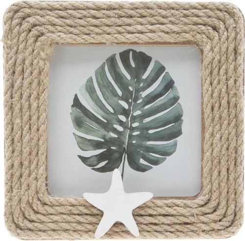 Dřevěný stojící fotorámeček 14x14 Sea Intesi čtvercový boho rustikální na stůl