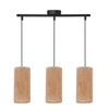Závěsná lampa Aragona černá 3x60 E27 korkové stínidlo