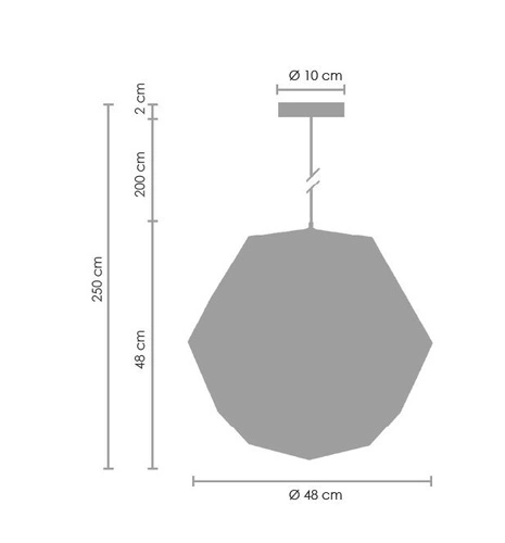 Závěsné svítidlo FUTURI STAR, zlatá 48 cm