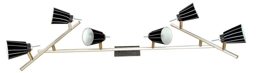 Moderní stropní svítidlo Senso 6bodové černo-zlaté do obýváku a jídelny CANDELLUX