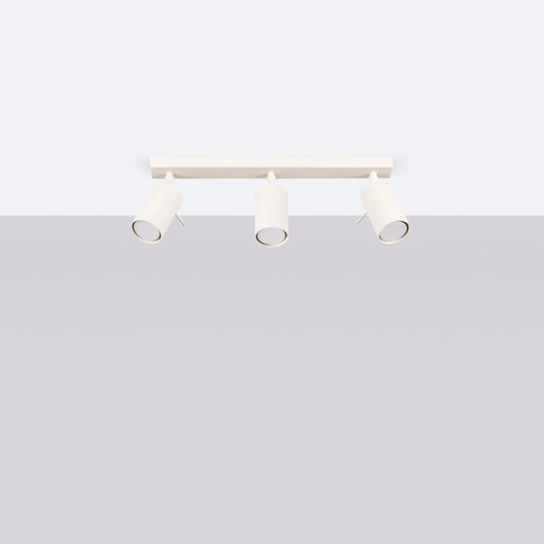 Stropní svítidlo RING 3L béžové moderní kovové do obývacího pokoje a ložnice s otočnými stínidly