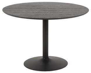 Kulatý černý jídelní stůl Ibiza 110 cm moderní na jedné noze Actona