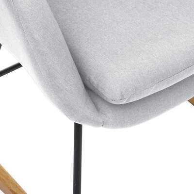 Moderní šedé houpací křeslo Pera s područkami do obýváku, polyester