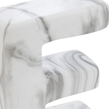 Dekorativní soška LOVE Atmosphera glamour bílý mramor do obýváku na komodu 60 cm