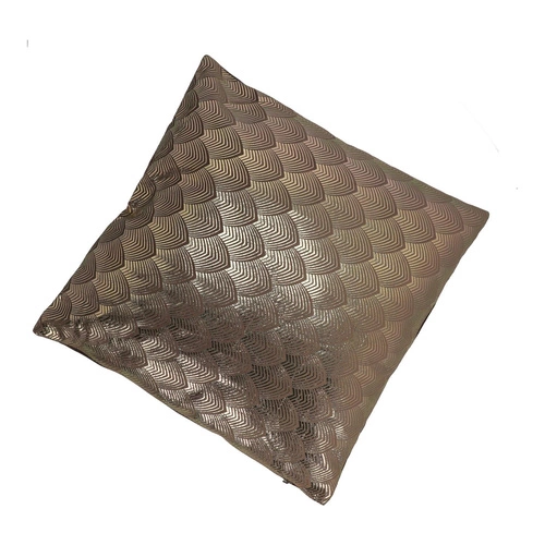 Polštář Velvet Shell tmavě hnědý