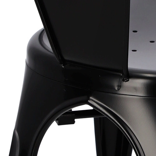 Kovová židle Paris Arms černá do jídelny a kuchyně inspirovaná Tolix, industriální s područkami