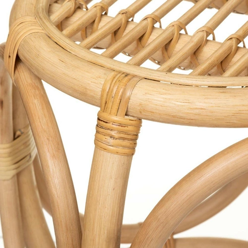 Sada 2 kulatých konferenčních stolků Aoni ratan boho přírodní do obýváku Atmosphera