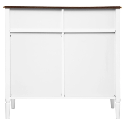 Bílá komoda se zásuvkami Solen 88 cm skandinávská na nožkách do ložnice Atmosphera