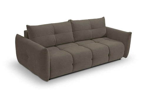 Rozkládací pohovka Bode 3místná s úložným prostorem do obýváku hnědo-šedá moderní