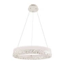 Závěsná lampa FROZI bílá 32W LED 3000K čiré krystaly
