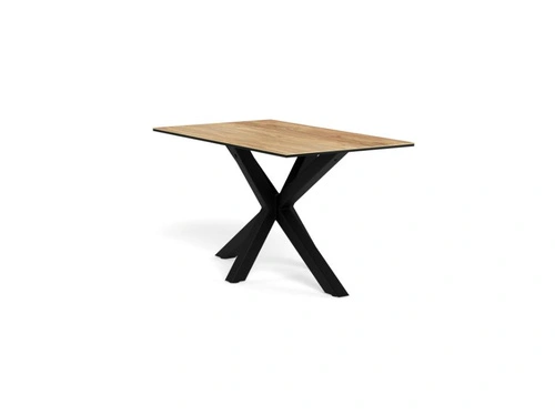 Stůl Heaven 135x80 moderní jídelní keramika dub na černých nohách