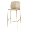 Barová židle s opěrkou Mentha 75 cm béžová moderní do kuchyně a k ostrůvku, kovová SCAB