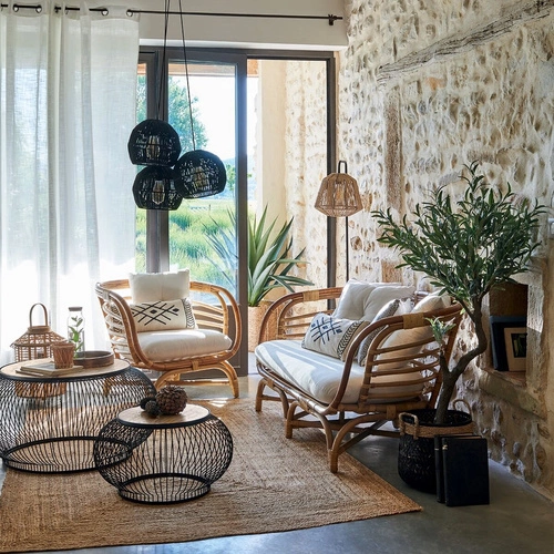 Jutový koberec boho 160x230 Atmosphera přírodní obdélníkový do obýváku nebo ložnice