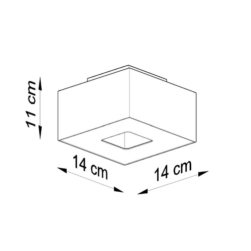 Moderní bílý čtvercový stropní plafon MONO 1 Sollux do obývacího pokoje a kuchyně