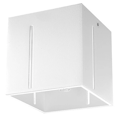 Stropní svítidlo čtvercové bílé moderní do obýváku a kuchyně PIXAR Sollux hliník 10x10 cm