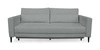Rozkládací pohovka Lara pro 3 osoby s úložným prostorem a funkcí spaní šedá do obýváku