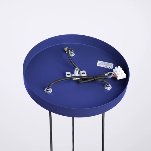 Moderní závěsné svítidlo HALO 3P ultramarínové skleněné do obýváku a kuchyně 3bodové