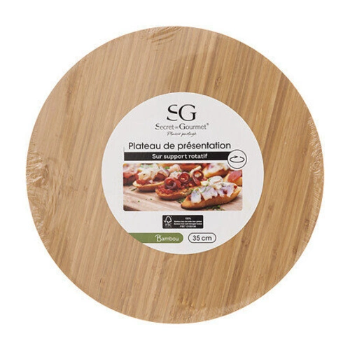 Bambusový otočný talíř 35 cm na servírování, kulatý, kuchyně a jídelna 5five