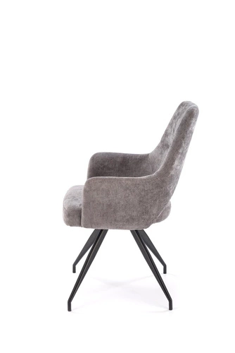 Otočná čalouněná židle Naty Intesi šedá s područkami moderní do kanceláře