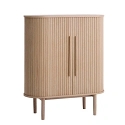 Komoda Meta vysoká 100 cm moderní dubová na nožičkách do obýváku