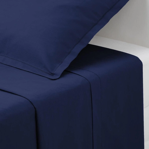 Bavlněné modré prostěradlo Atmosphera 240x290 cm na velkou postel do ložnice