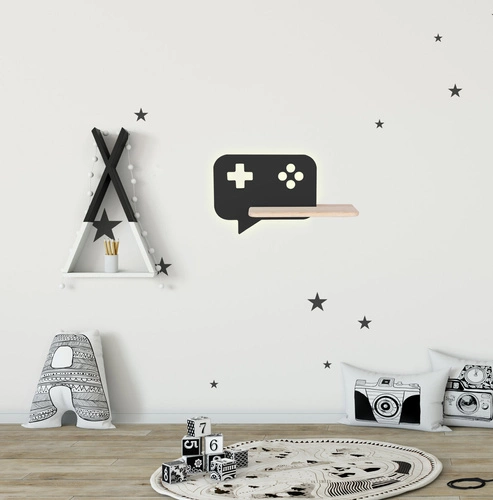 Konzolová nástěnná lampa 5W LED 4000K iq kids černá