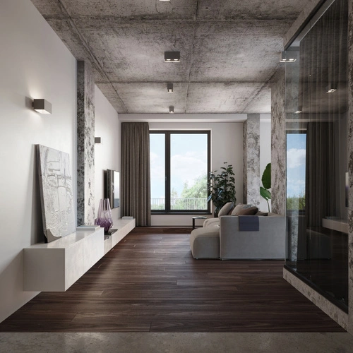 Šedý čtvercový stropní svítidlo QUAD MAXI Sollux moderní osvětlení do obýváku kuchyně ložnice