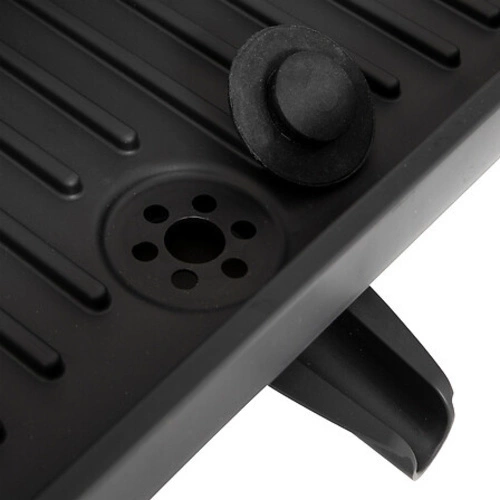 Odkapávač na nádobí 5five simply smart Black Edition černý kovový na pracovní desku s odtokem rozkládací