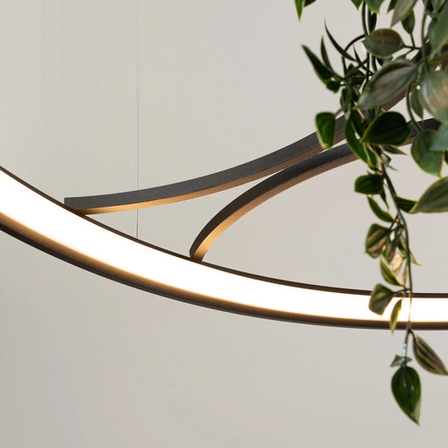 Moderní černý LED lustr RIO BIO 110 do obýváku a jídelny 3000K