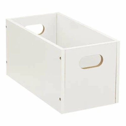 Dřevěná úložná krabice do regálu 15x31 bílá s úchytkou 5five Simply Smart moderní